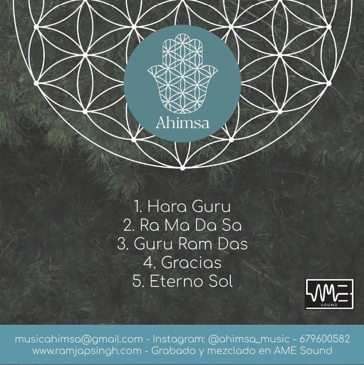 Contraportada del disco de Ahimsa - Comienzo